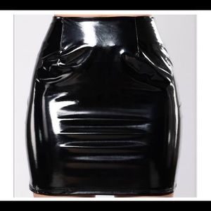 NEW**Fashion Nova Latex Mini Skirt